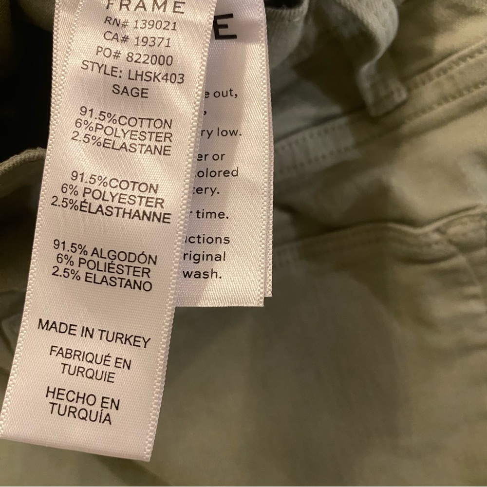 Frame Le High Skinny Jeans in Olive Green Size 30 - Picture 9 of 10